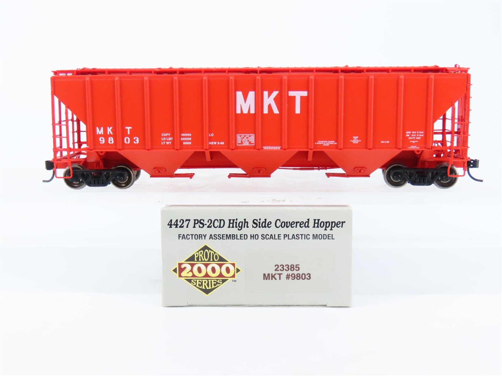HO Scale PROTO 2000 23385 MKT 3-Bay Covered Hopper #9803