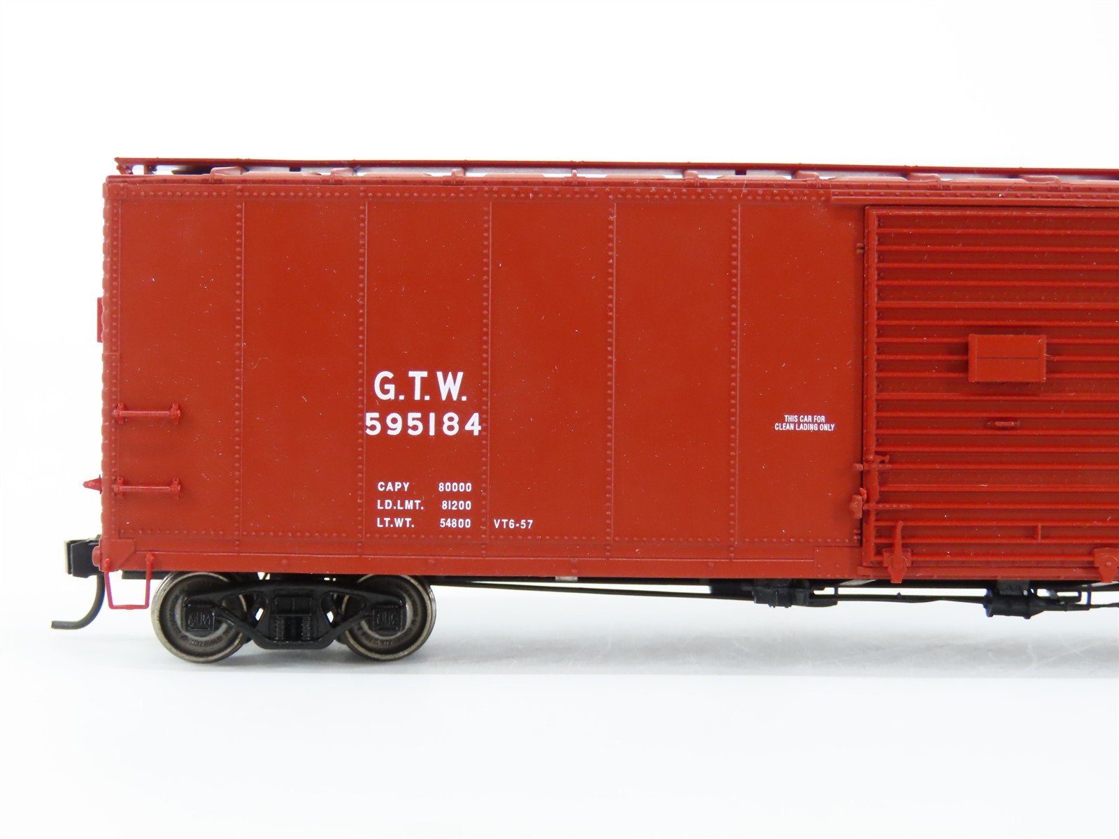 HO Scale PROTO 2000 GTW Grand Trunk Western Single Door 50' Box Car #595184