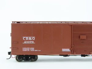 HO Scale PROTO 2000 CB&Q Burlington Route 50' Single Door Box Car #21076