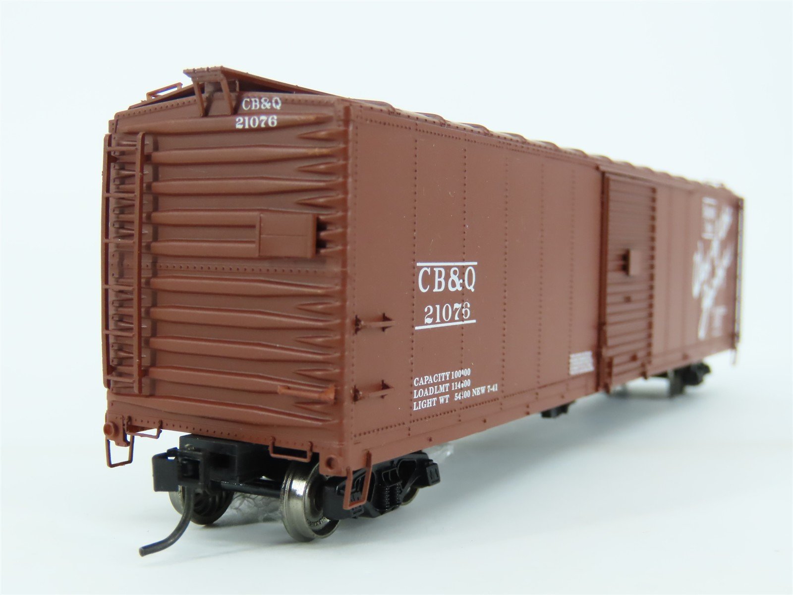 HO Scale PROTO 2000 CB&Q Burlington Route 50' Single Door Box Car #21076