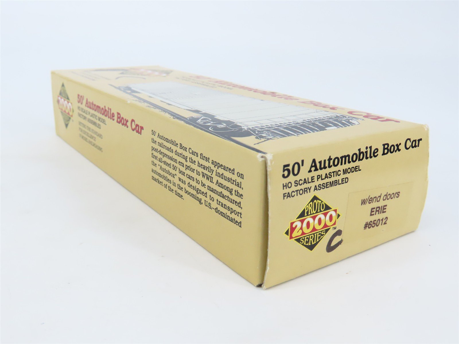HO Scale PROTO 2000 ERIE Railroad 50' Automobile Box Car #65012