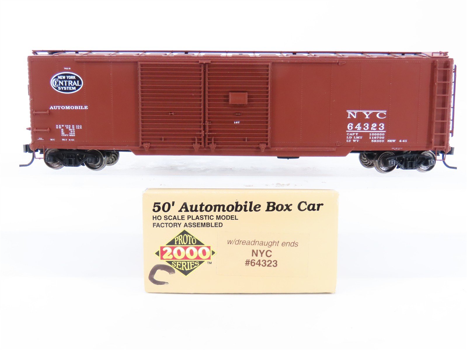 HO Scale PROTO 2000 NYC New York Central System 50' Automobile Box Car #64323
