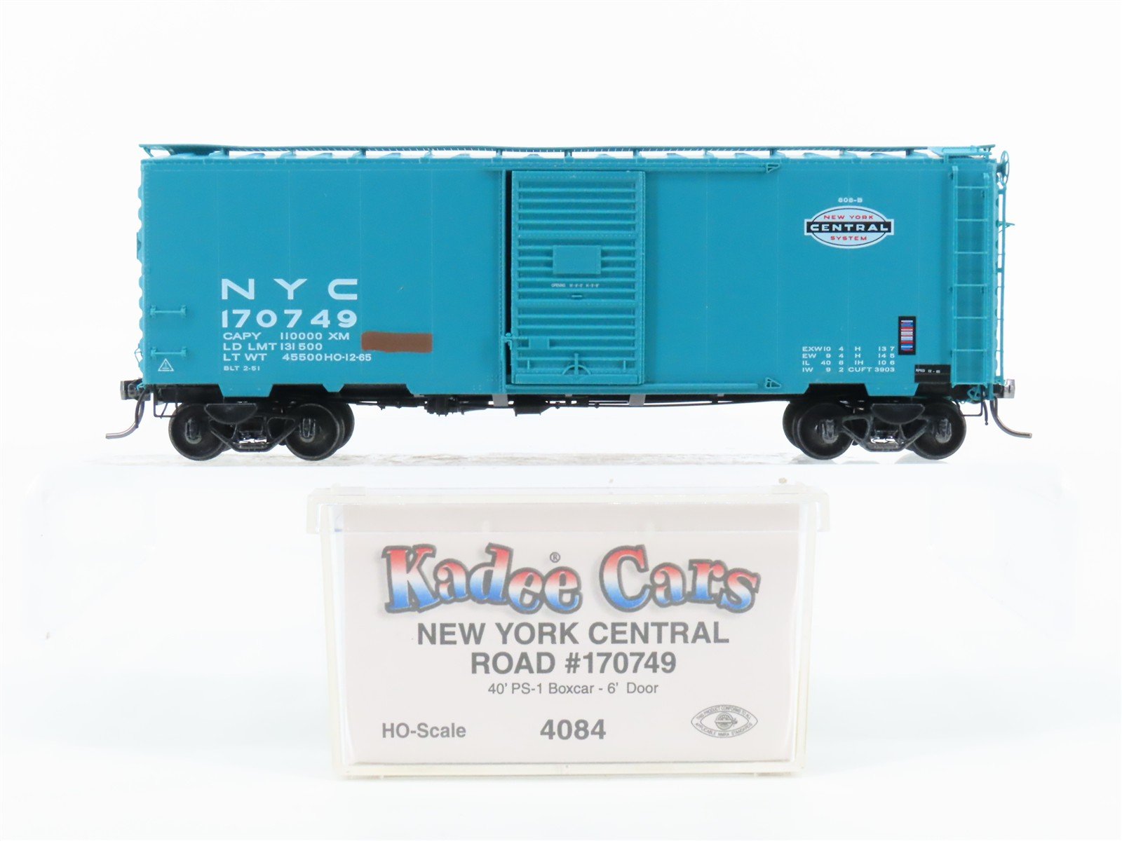 HO Scale Kadee Cars 4084 NYC New York Central System 40' Box Car #170749