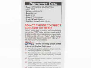 HO Scale Kadee Cars 6327 BAR Bangor & Aroostook 50' Single Door Box Car #6012