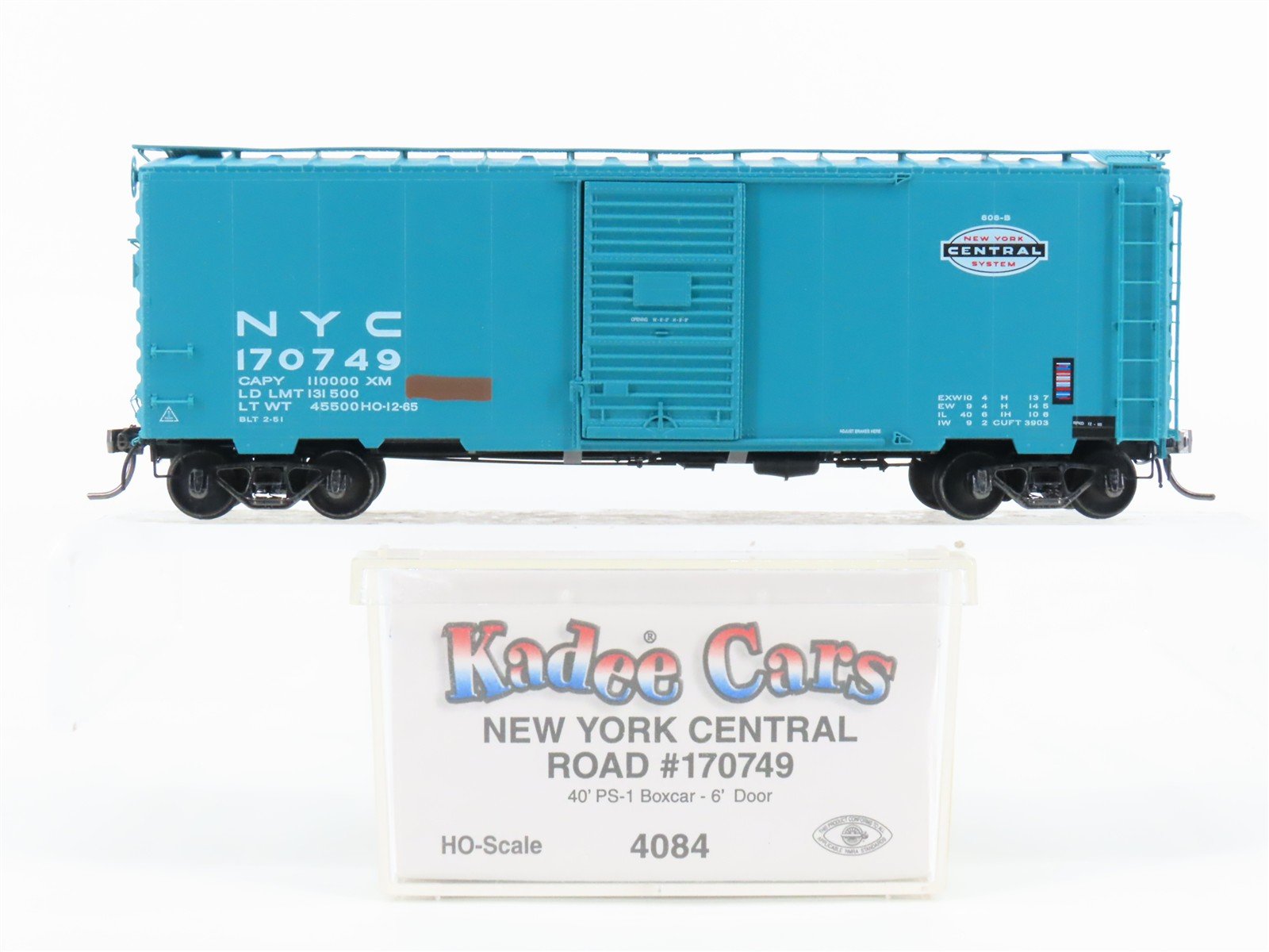 HO Scale Kadee Cars 4084 NYC New York Central System 40' PS-1 Box Car #170749