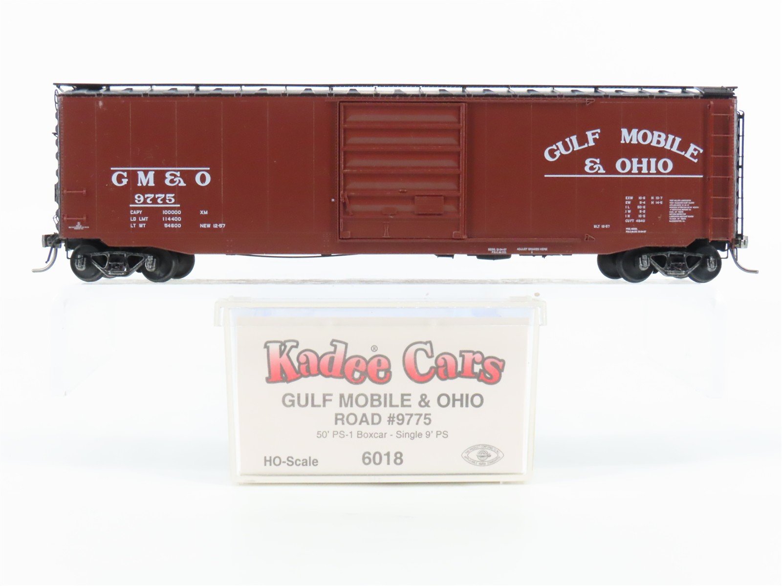 HO Scale Kadee Cars 6018 GM&O Gulf Mobile & Ohio 50' Single Door Box Car #9775