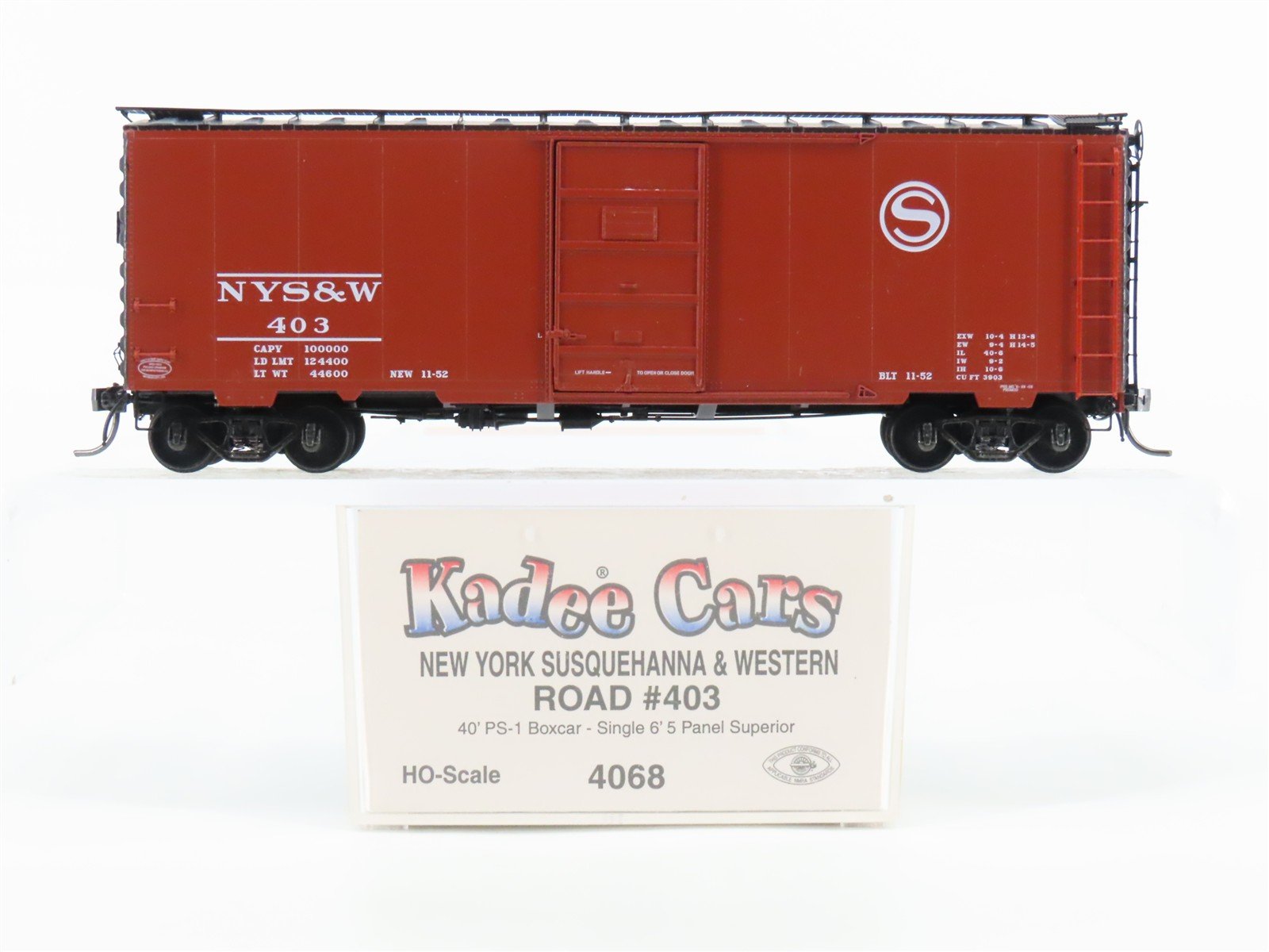 HO Scale Kadee Cars 4068 NYS&W Susquehanna 40' PS-1 Single Door Box Car #403