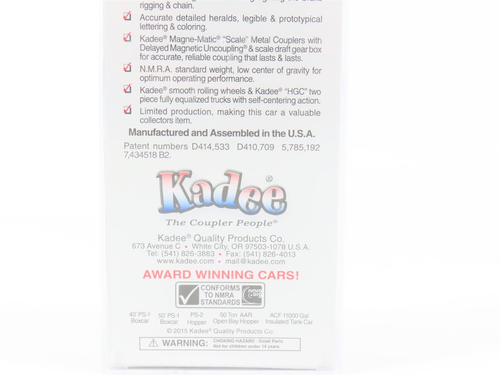 HO Scale Kadee Cars 6511 WP Western Pacific 