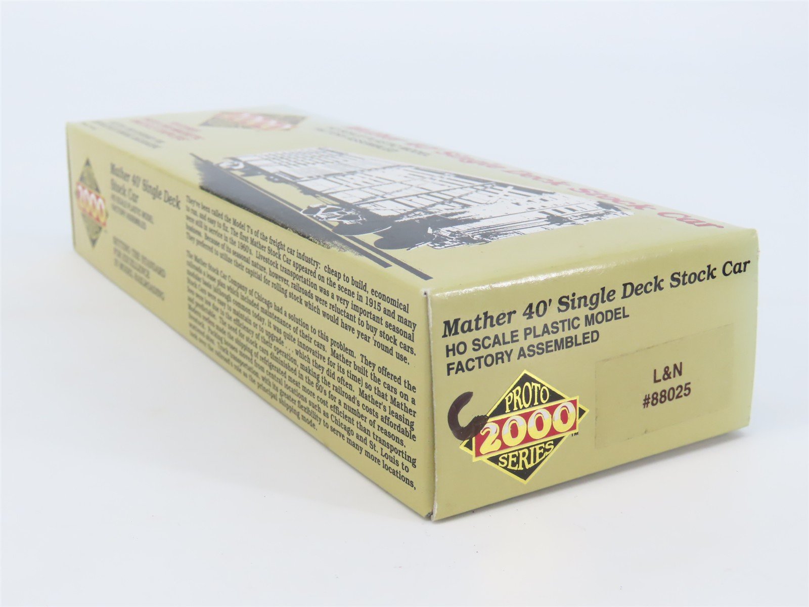 HO Scale Proto 2000 L&N Louisville & Nashville 40' Double Deck Stock Car #88025