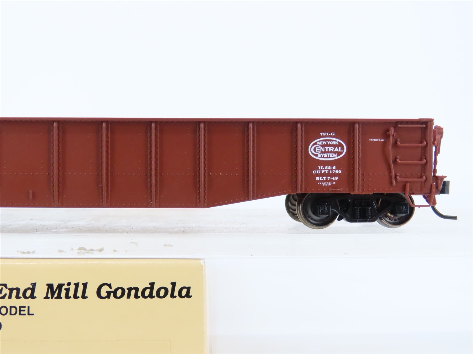 HO Scale Proto 2000 NYC New York Central 52' Drop End Mill Gondola #712567