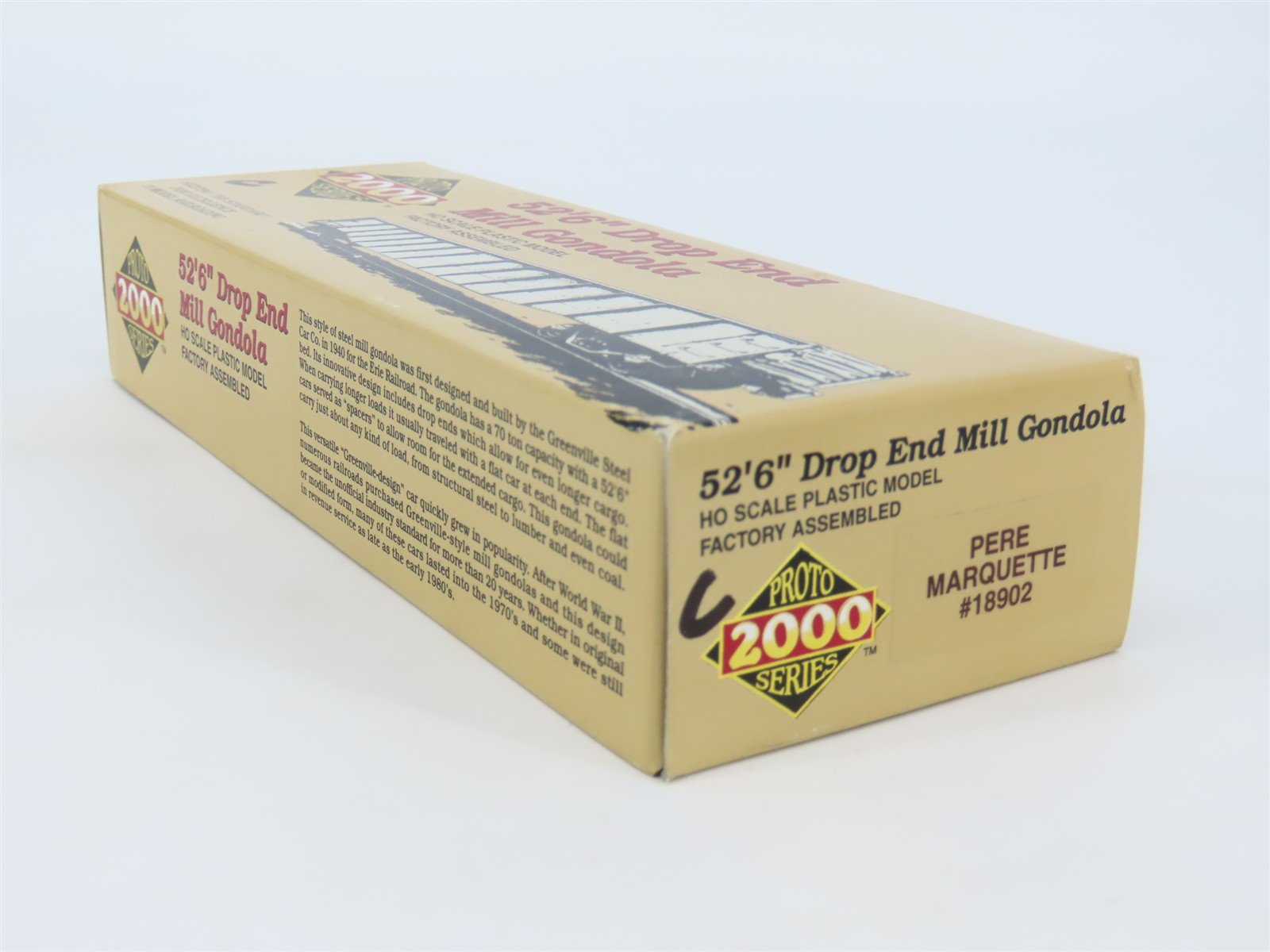 HO Scale Proto 2000 PM Pere Marquette 52' Drop End Mill Gondola #18902