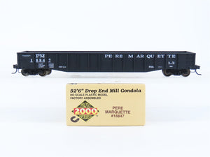HO Scale Proto 2000 PM Pere Marquette 52' Drop End Mill Gondola #18847