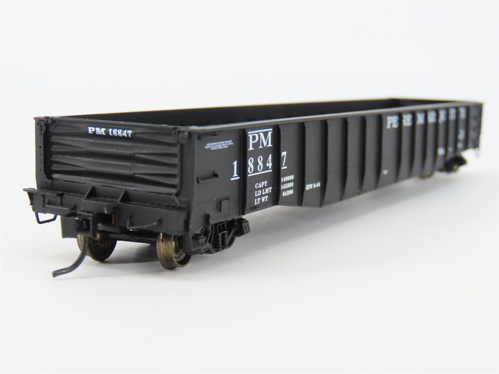 HO Scale Proto 2000 PM Pere Marquette 52' Drop End Mill Gondola #18847