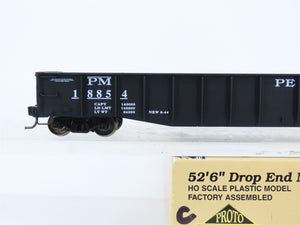 HO Scale Proto 2000 PM Pere Marquette 52' Drop End Mill Gondola #18854