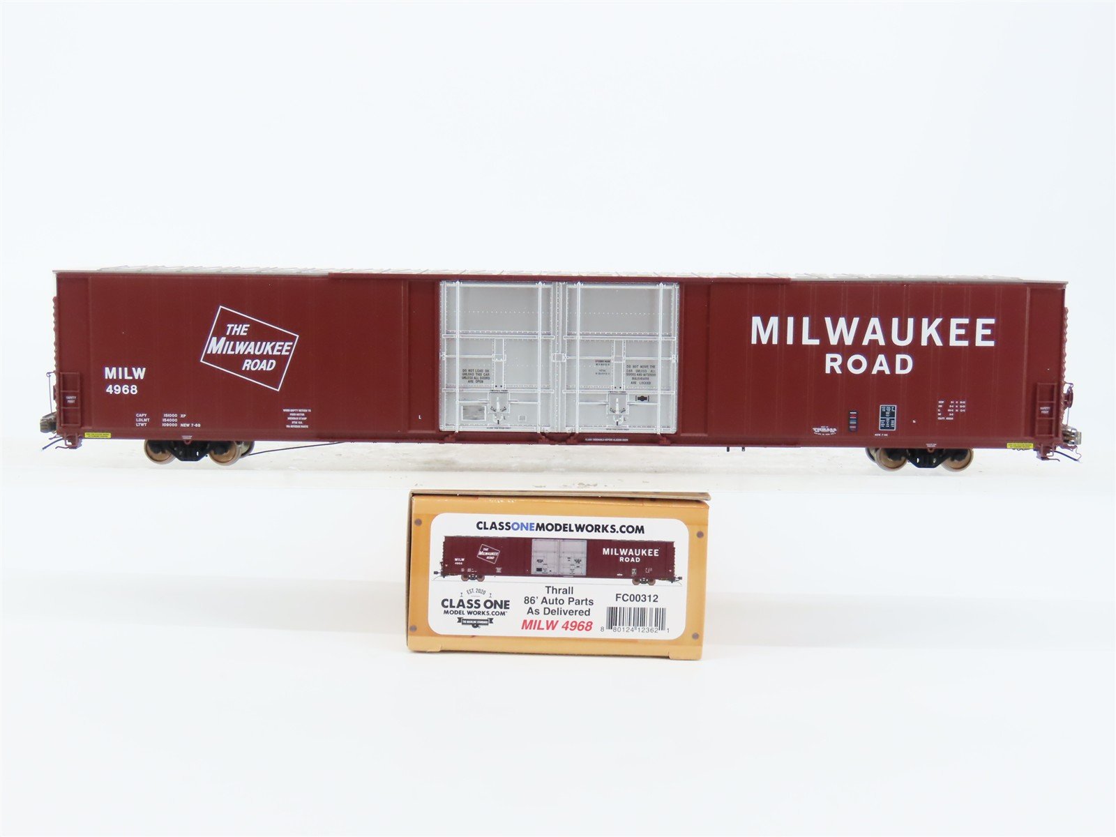 HO Scale Class One Models FC00312 MILW Railway 86' Auto Parts Boxcar #4968