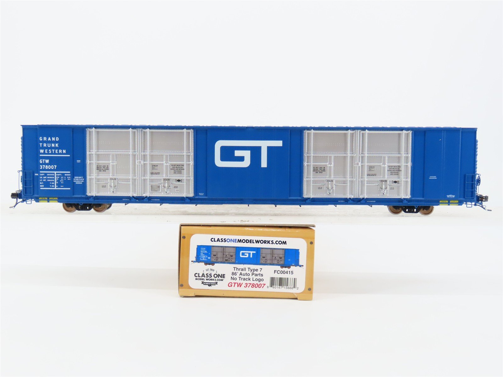 HO Scale Class One Models FC00415 GTW Railway 86' Auto Parts Boxcar #378007