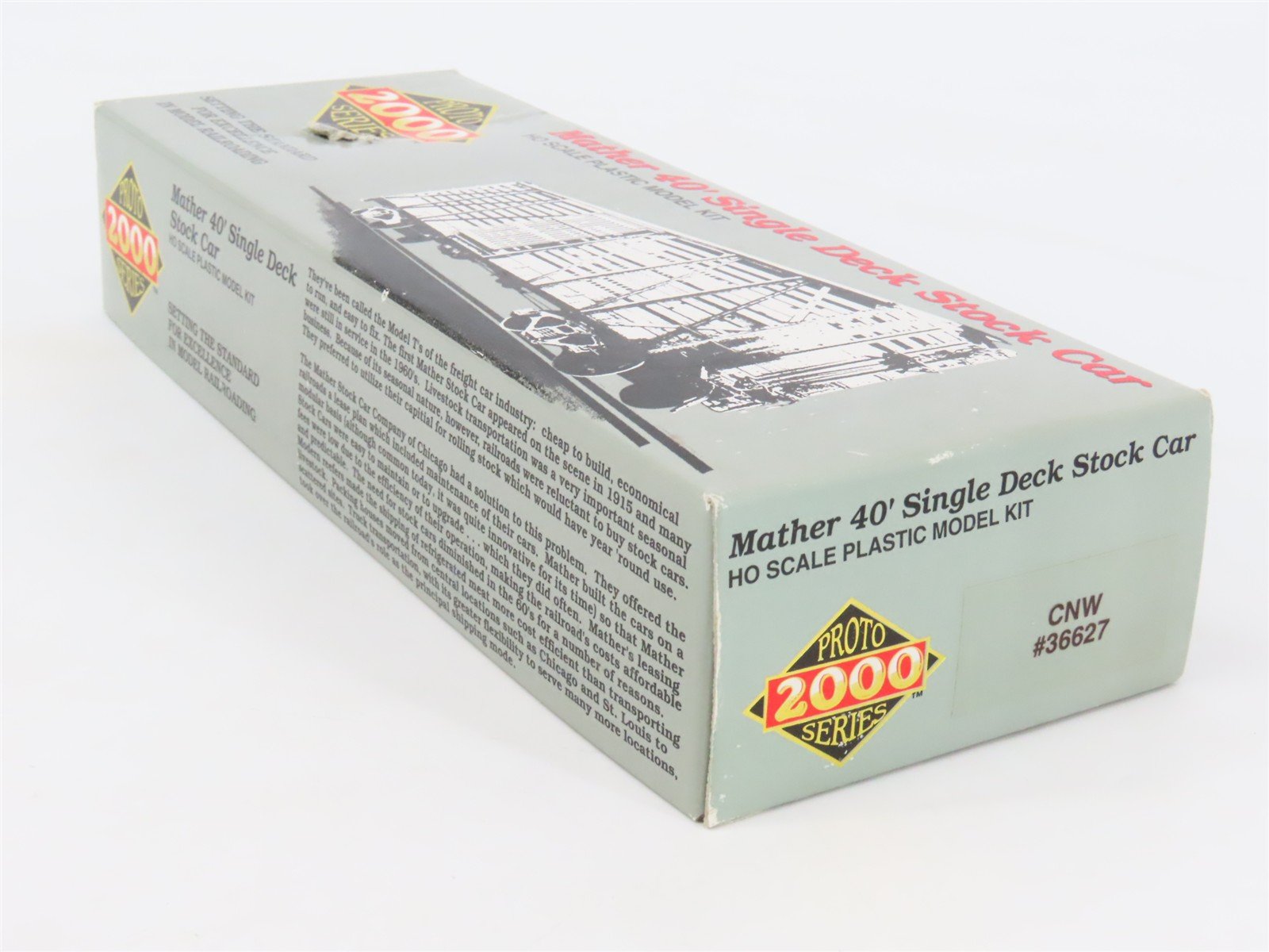 HO PROTO 2000 Kit CNW Chicago North Western 40' Single Deck Stock Car #36627