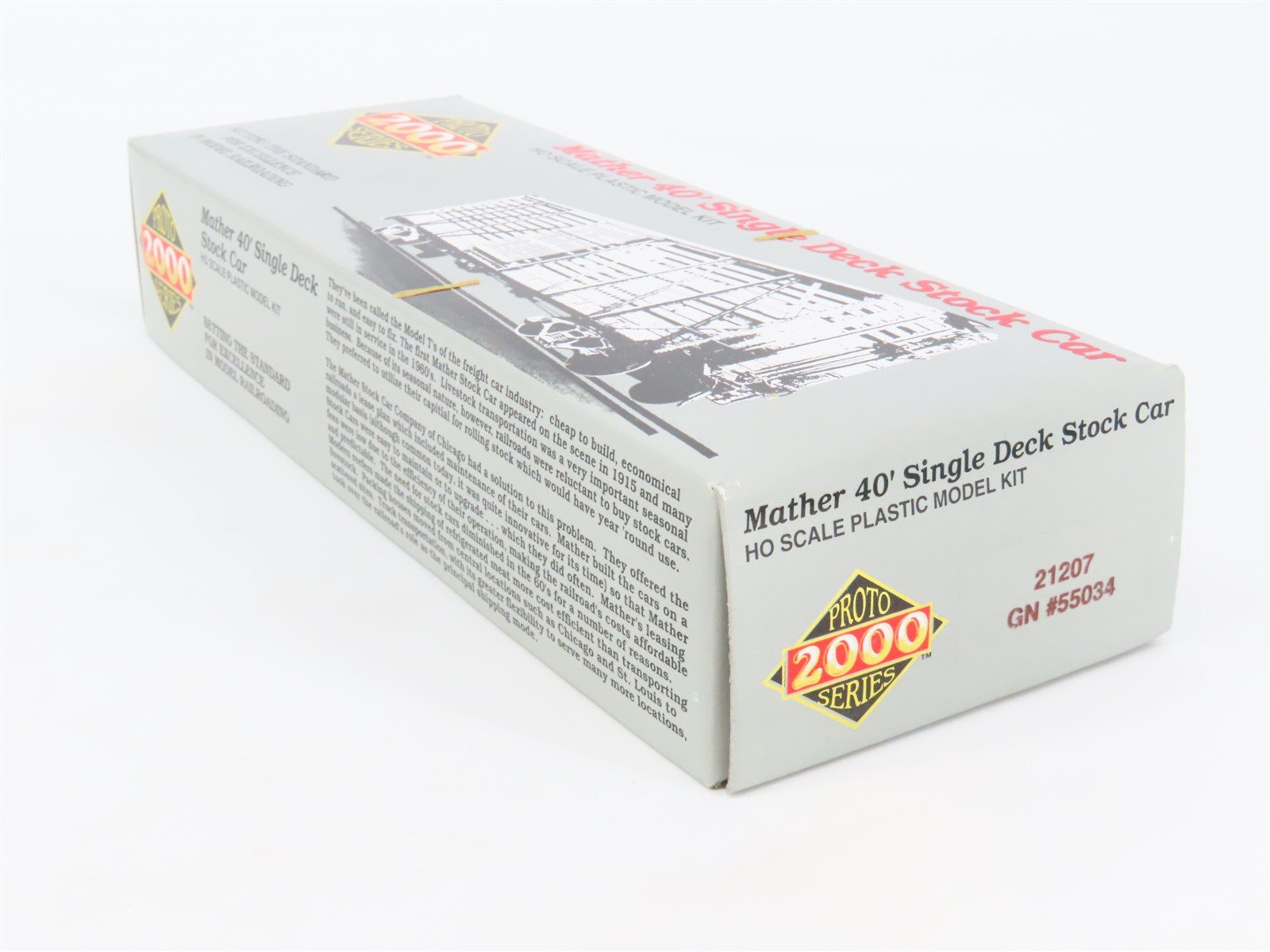HO Scale PROTO 2000 Kit #21207 GN Great Northern Railroad 40' Stock Car #55034