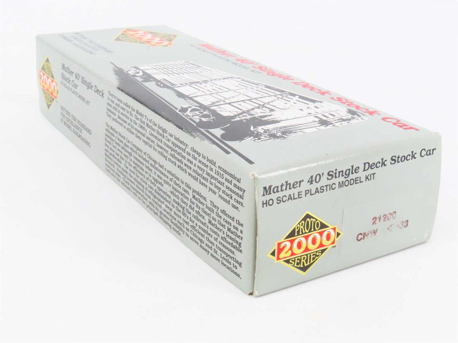 HO Scale PROTO 2000 Kit #21200 CNW Chicago North Western 40' Stock Car #32833