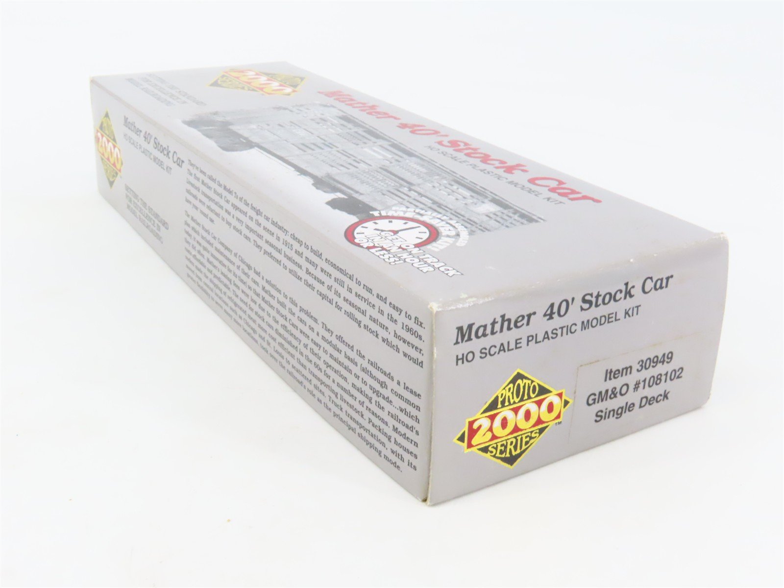 HO Scale PROTO 2000 Kit #30949 GM&O Gulf Mobile & Ohio 40' Stock Car #108102