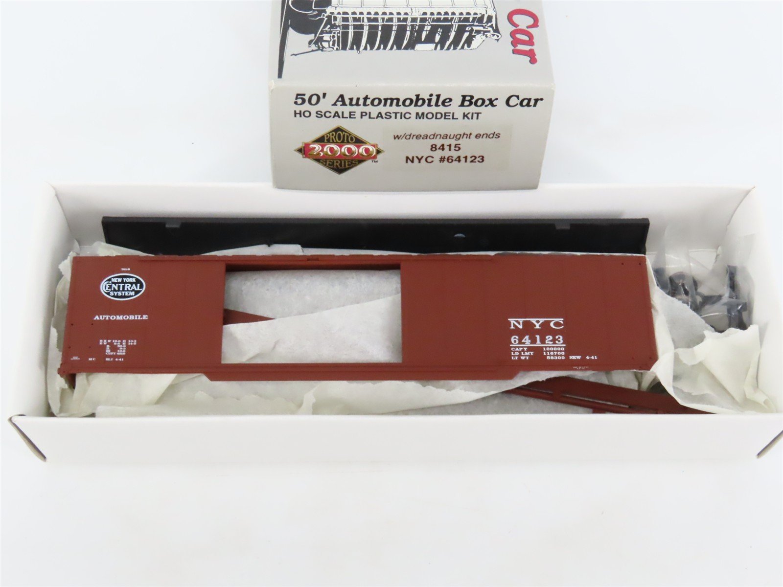 HO Scale PROTO 2000 Kit #8415 NYC New York Central System 50' Box Car #64123