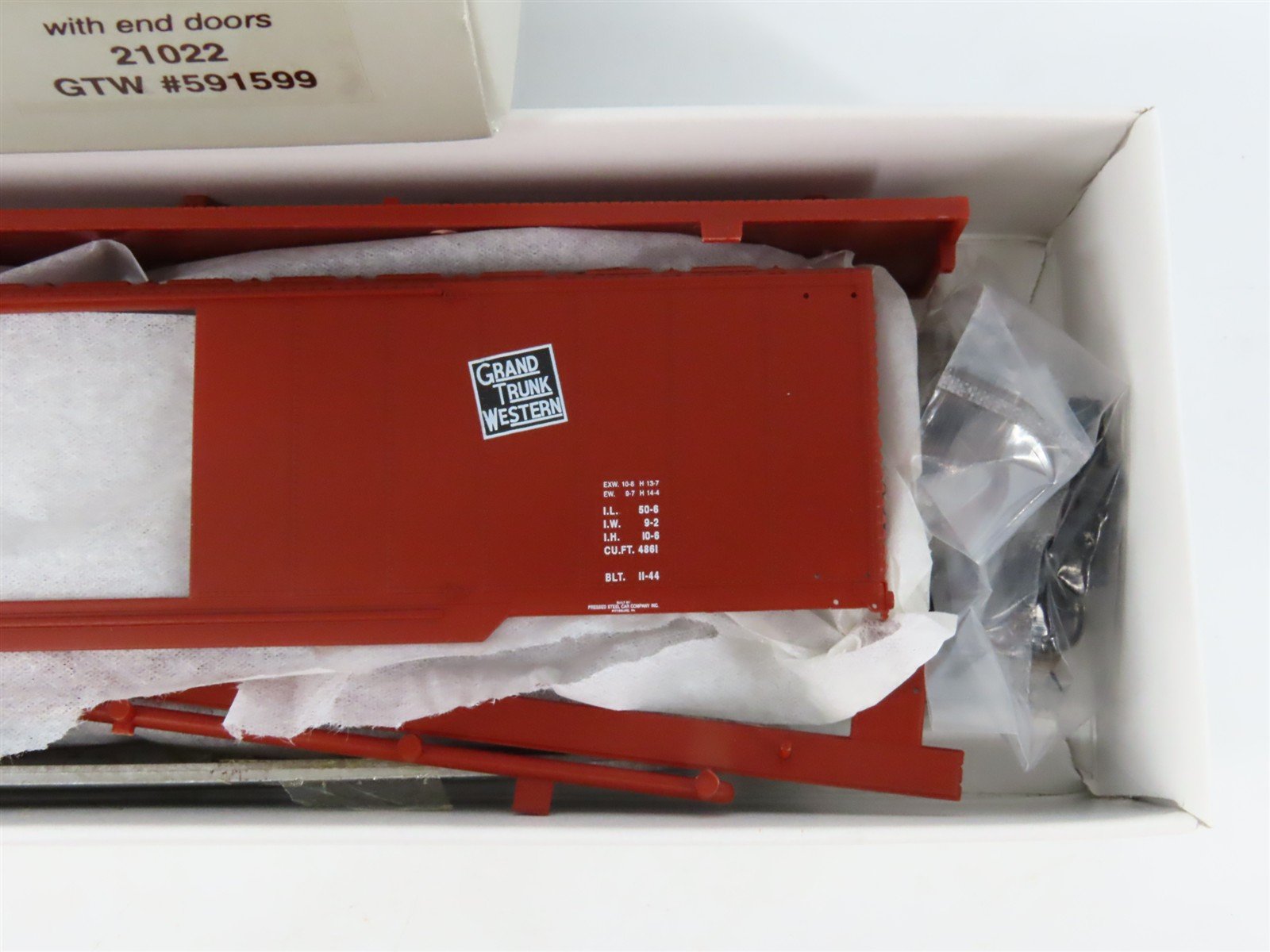 HO Scale PROTO 2000 Kit #21022 GTW Grand Trunk Western 50' Box Car #591599