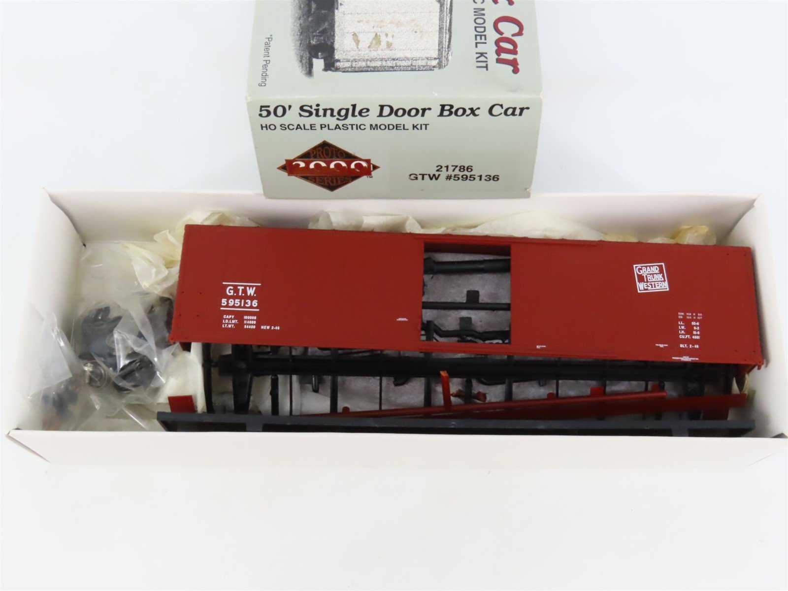 HO PROTO 2000 Kit #21786 GTW Grand Trunk Western 50' Single Door Box Car #595136