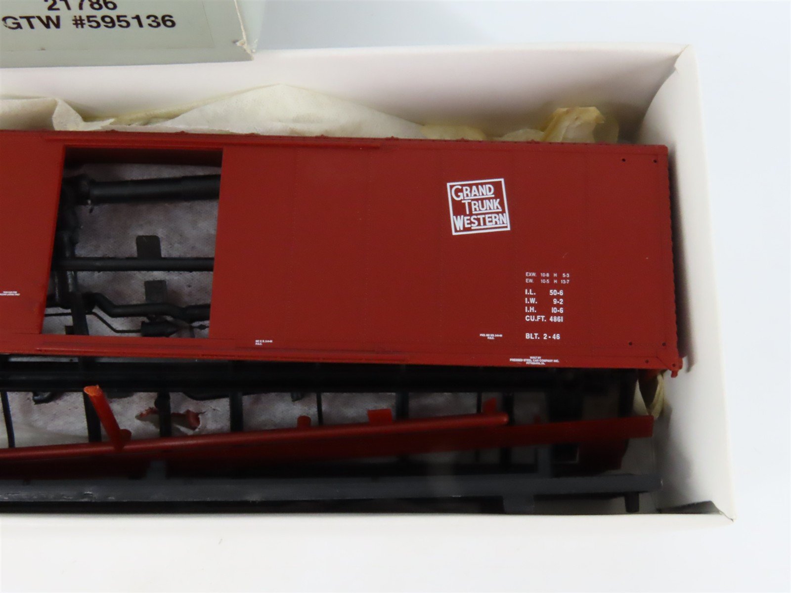 HO PROTO 2000 Kit #21786 GTW Grand Trunk Western 50' Single Door Box Car #595136