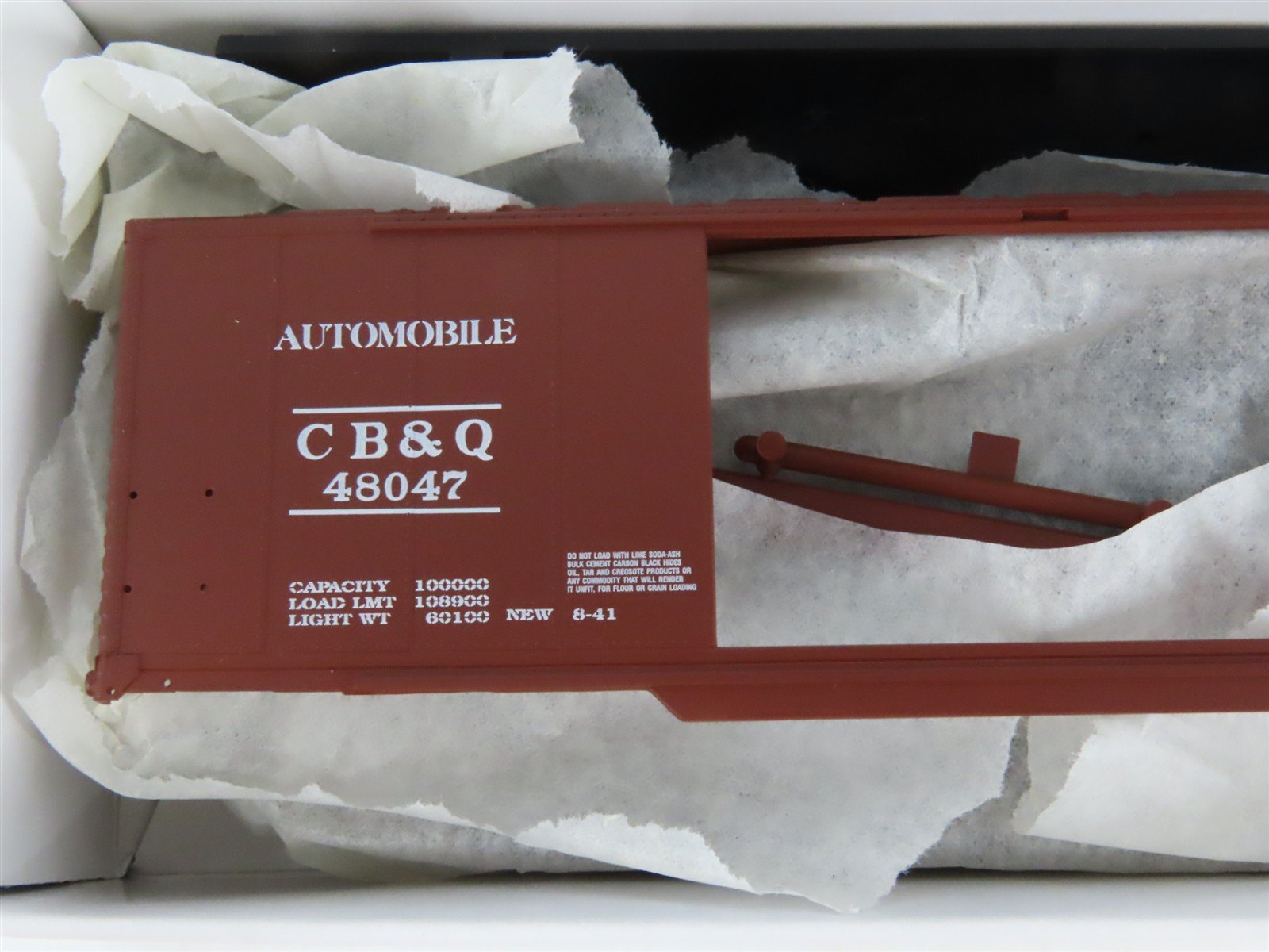 HO Scale PROTO 2000 Kit #8407 CB&Q Burlington Route 50' Auto Box Car #48047