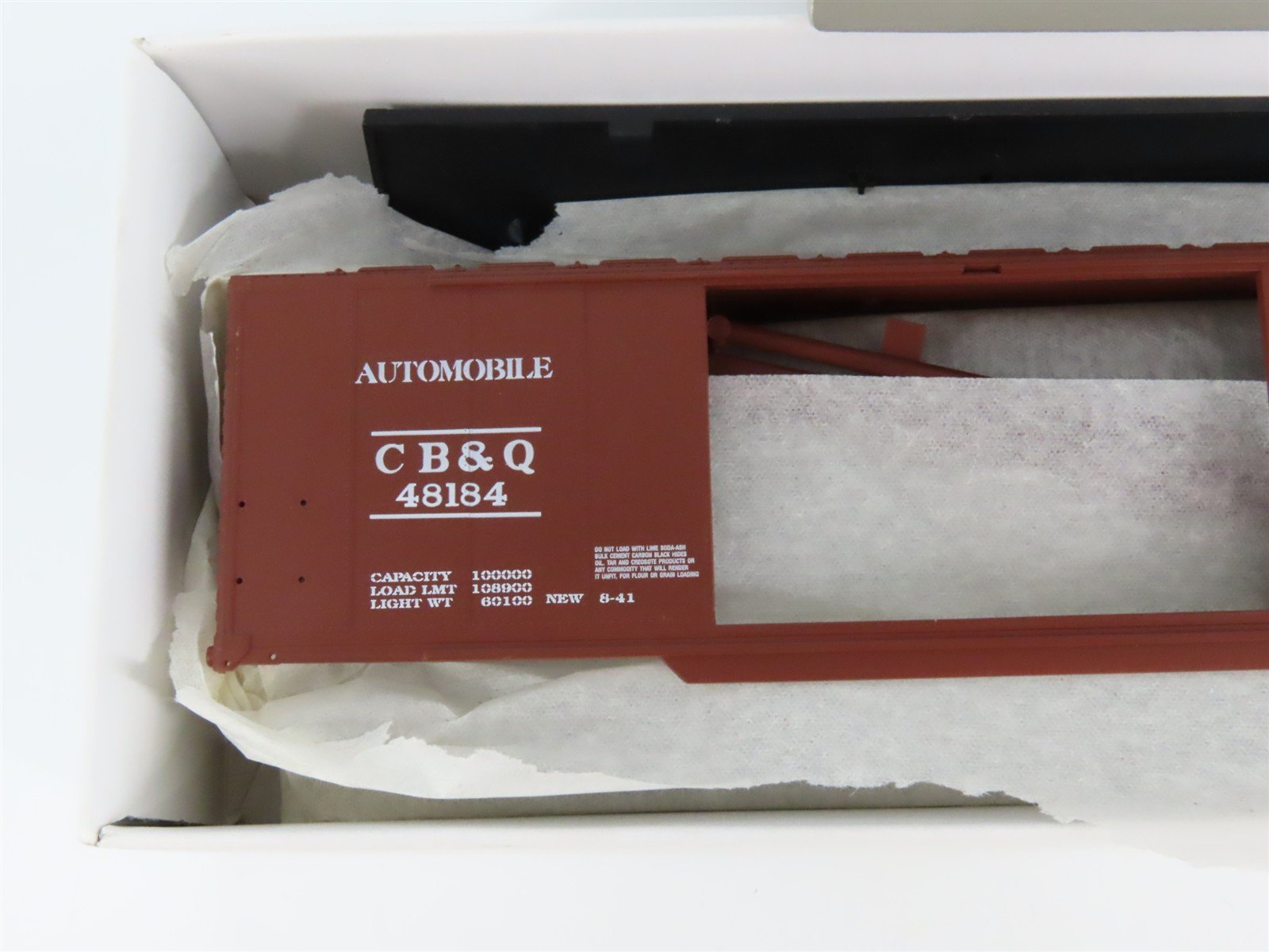 HO Scale PROTO 2000 Kit 8408 CB&Q Burlington Route 50' Box Car #48184