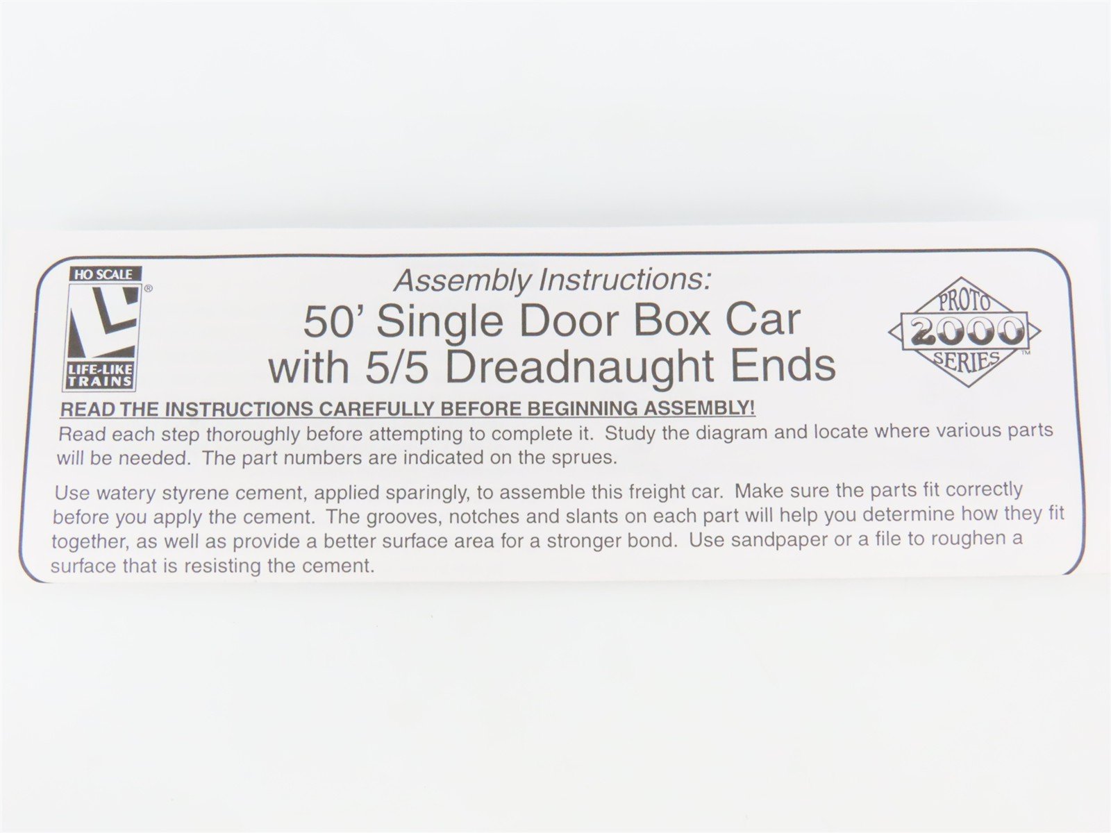 HO Scale PROTO 2000 Kit NYC New York Central 50' Single Door Box Car #176544