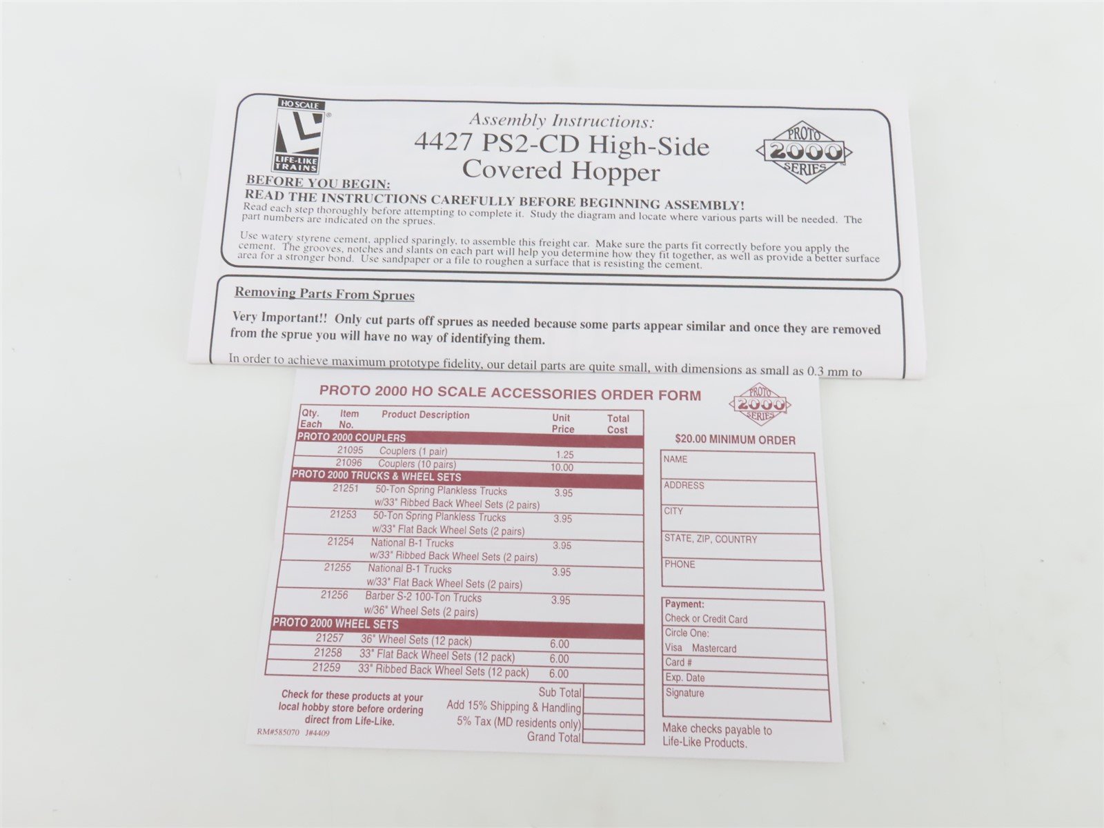 HO Scale PROTO 2000 Kit #21883 NAHX North American 3-Bay Covered Hopper #47099