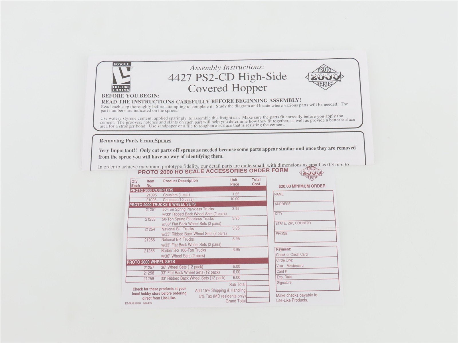 HO Scale PROTO 2000 Kit #21883 NAHX North American 3-Bay Covered Hopper #47108
