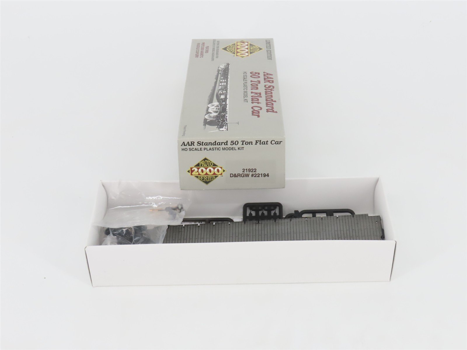 HO Scale PROTO 2000 Kit #21922 D&RGW Rio Grande Railroad Flat Car #22194