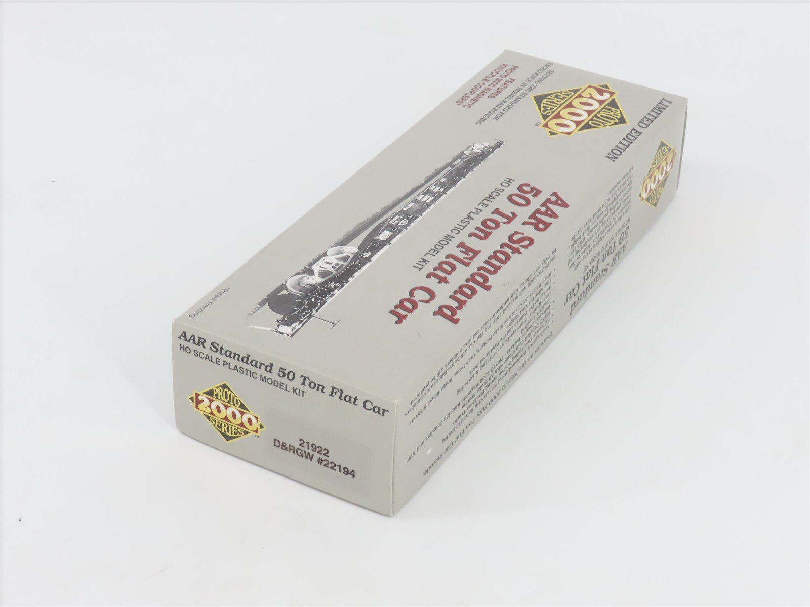 HO Scale PROTO 2000 Kit #21922 D&RGW Rio Grande Railroad Flat Car #22194