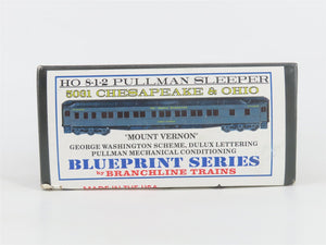 HO Scale Branchline 5031 C&O Chesapeake & Ohio 8-1-2 Sleeper Passenger Car Kit