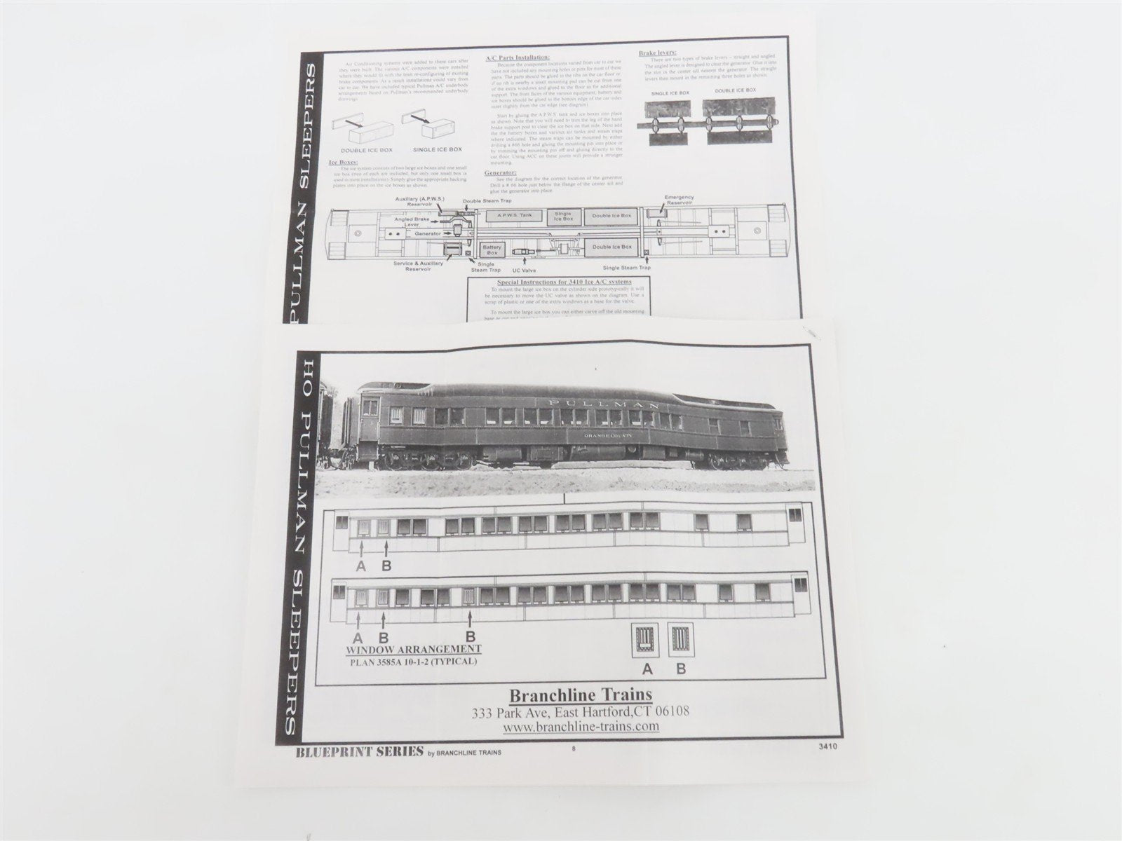 HO Scale Branchline 5301 Pullman 12-1 Sleeper Passenger Car 