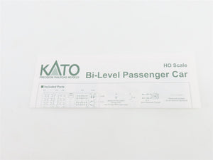 HO Scale Kato 35-6037-1 CNW Railway Bi-Level Coach Passenger Car #310 w/Lights