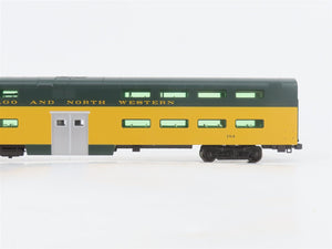 HO Scale Kato 35-6026 CNW Railway Bi-Level Coach Passenger Car #184 w/Lights