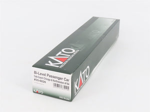 HO Scale Kato 35-6026 CNW Railway Bi-Level Coach Passenger Car #184 w/Lights