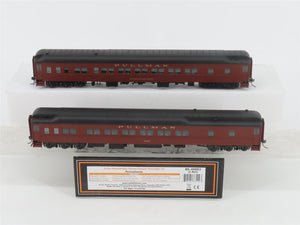 HO Scale MTH 80-40003 Pullman Maroon HW Sleeper Passenger 2-Car Set w/Lights