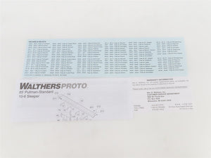 HO Walthers Proto 920-9366 C&O Chesapeake & Ohio P-S 85' Sleeper Passenger Car