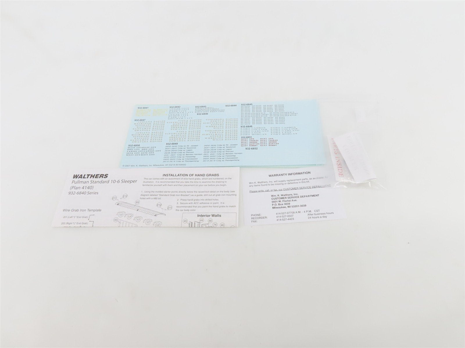 HO Scale Walthers RTR 932-6849 C&O Chesapeake & Ohio 10-6 Sleeper Passenger Car