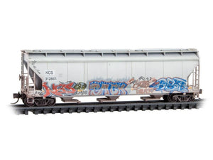 N Micro-Trains MTL 98305106 CPKC Heritage 3-Bay Cover Hoppers 2-Pack w/ Graffiti