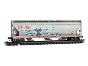 N Micro-Trains MTL 98305106 CPKC Heritage 3-Bay Cover Hoppers 2-Pack w/ Graffiti