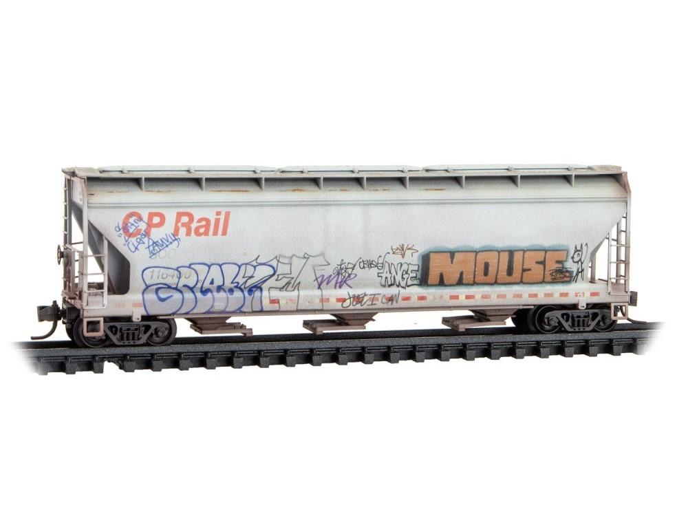 N Micro-Trains MTL 98305106 CPKC Heritage 3-Bay Cover Hoppers 2-Pack w/ Graffiti