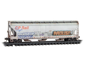 N Micro-Trains MTL 98305106 CPKC Heritage 3-Bay Cover Hoppers 2-Pack w/ Graffiti