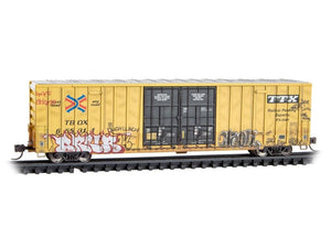 N Micro-Trains MTL 12344019 TBOX TTX 60' Hi-Cube Box Car #665331 w/Graffiti