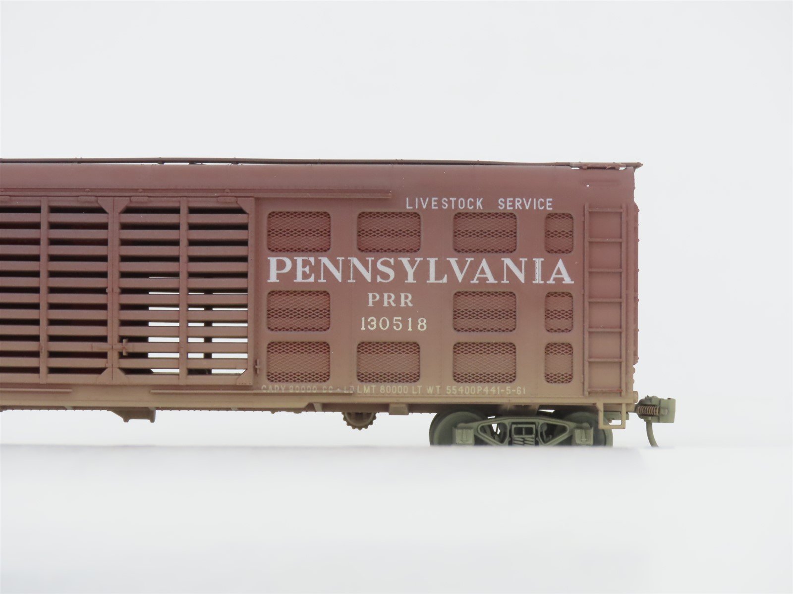 HO Scale Bowser 55451 PRR Pennsylvania K-11 Stock Car #130518 - Weathered