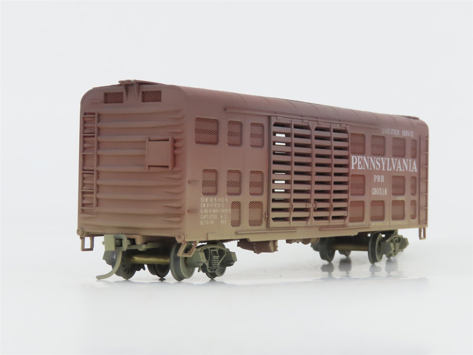 HO Scale Bowser 55451 PRR Pennsylvania K-11 Stock Car #130518 - Weathered